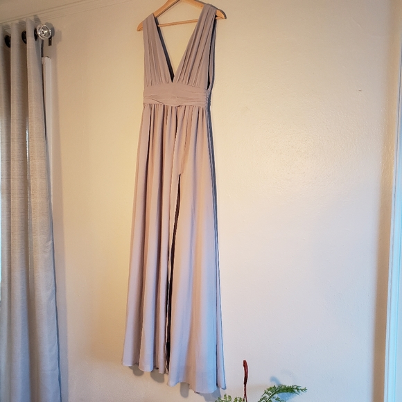 Lulu's Heavenly Hues Gray Maxi Dress sz Small - Picture 2 of 6